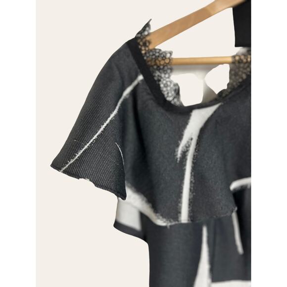 Sachin Babi NOIR Black White Lace Off The Shoulder Cocktail Dress Size 6 - Picture 7 of 16